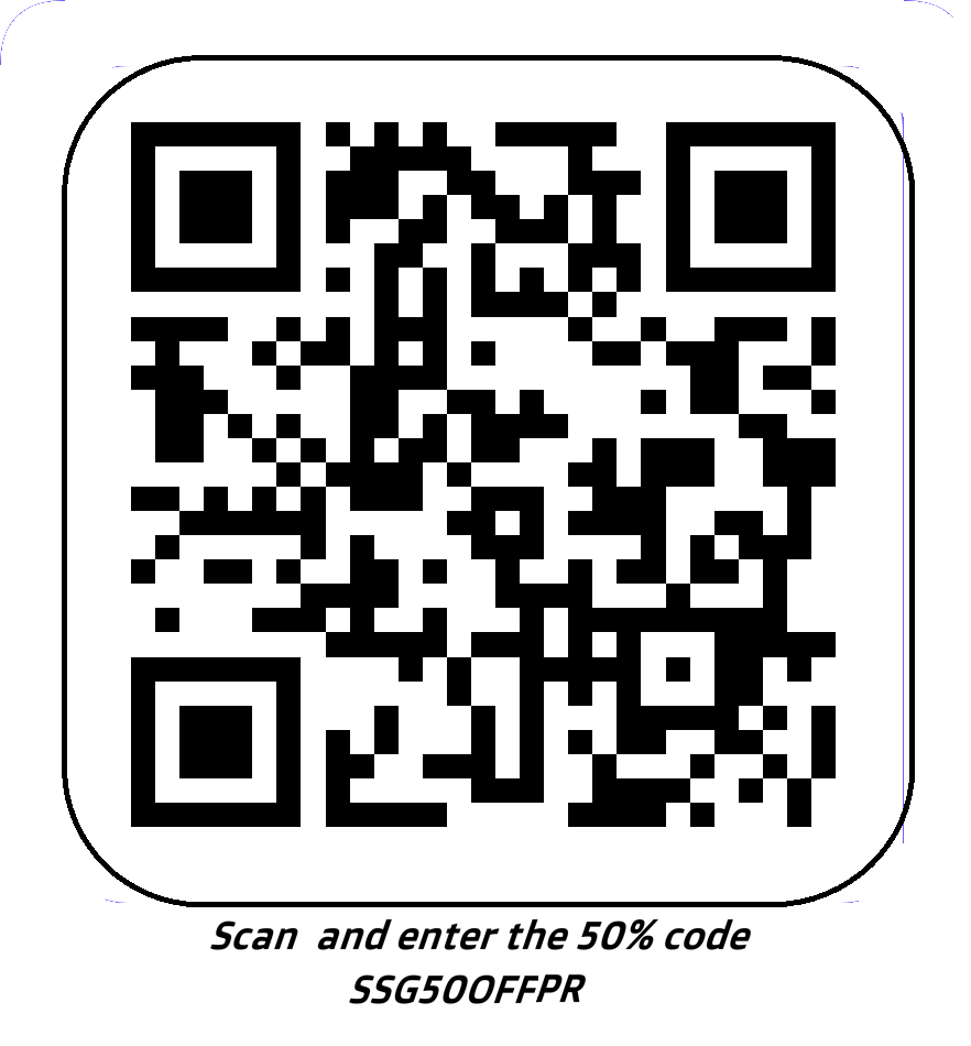 QR code to subscribe to Pro with code SSG50OFFPR
