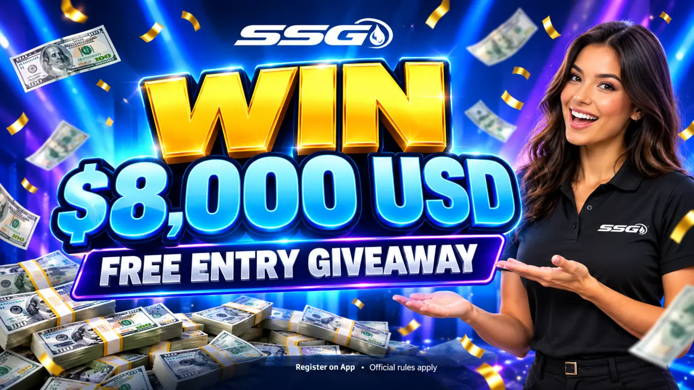 Win $8,000 USD Free Entry Giveaway from SSG