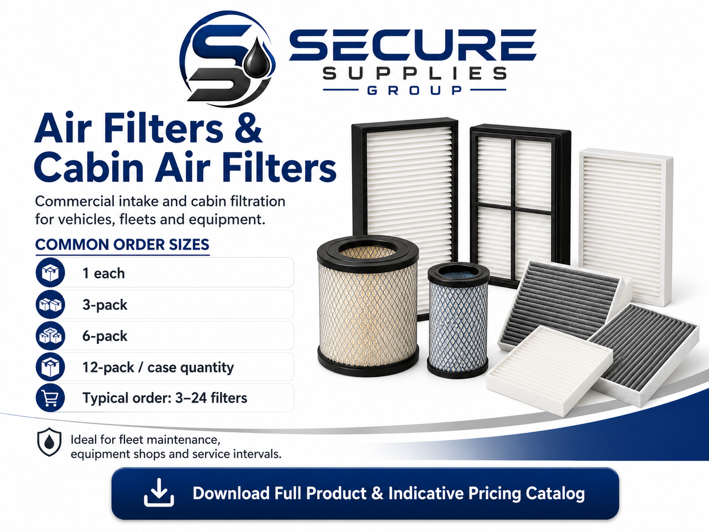 Secure Supplies air filters and cabin air filters.