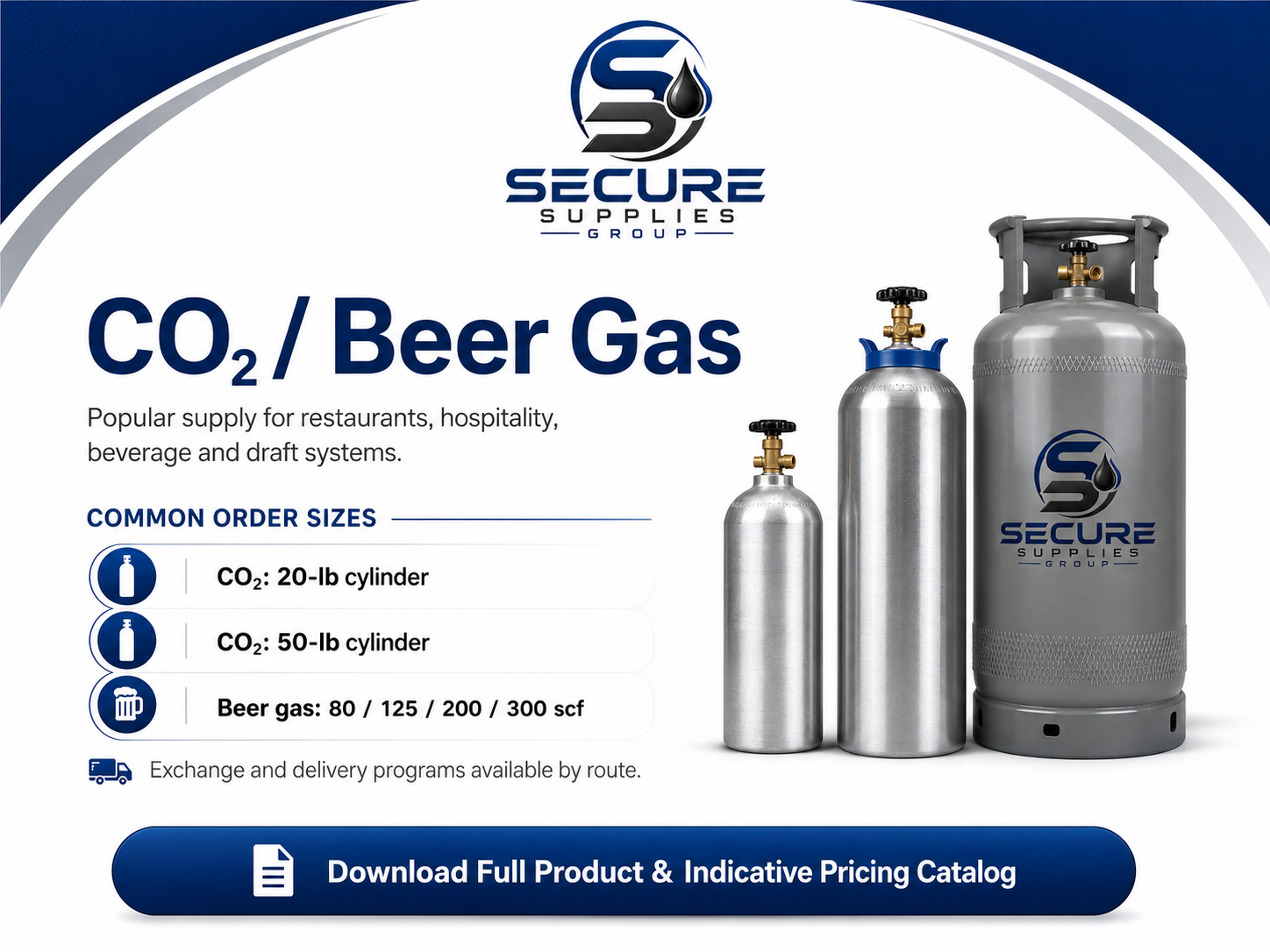 Secure Supplies CO2 beer gas supply products