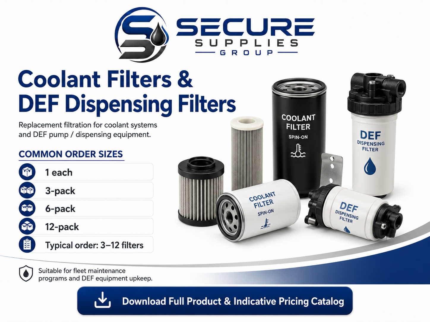 DEF dispensing filters for delivered AdBlue and AUS32 programs