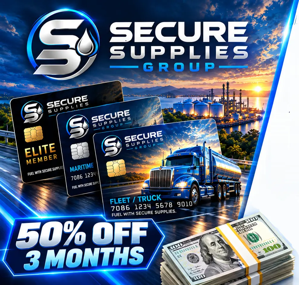 Secure Supplies Group membership cards with a fuel tanker: 50% off for 3 months